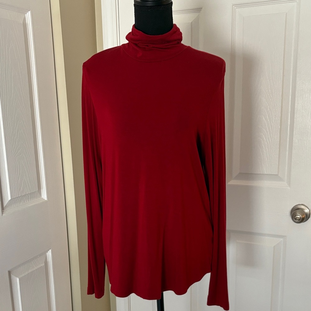 Karen Kane Rich Red Long Sleeve Turtleneck